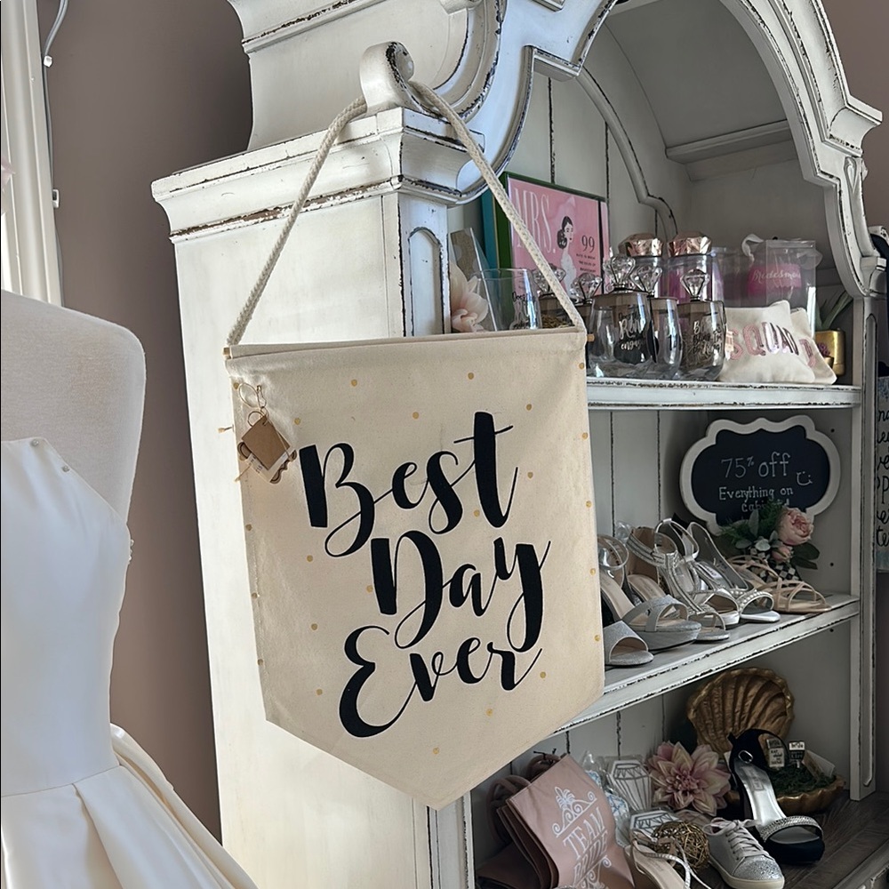 Best Day Ever Canvas wedding Banner
